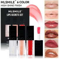 MLSMILE Water Mirror Lip Glaze Set Transparent Lip Moisturizing Pearlescent Lip Glaze Lip Gloss