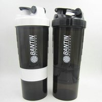 Home & Garden Protein Powder Shake Cup 500ml Large Capacity Plastic Cup Multifunctional Portable Sports Fitness Water Cup Advertising Cup