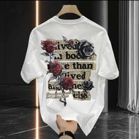 Bondini Ins Summer Trendy Cool Pure Cotton Short Sleeved Loose Round Neck Top T shirt