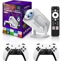 HCS350Max Game Console Projector Upgraded Home Theater Voice Control Portable Beamer 720P Native Simulator
