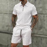 Summer Plaid 3D Print Casual Beach Suit Fashion Basic Everyday Clothing