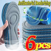 2 6Pcs Memory Foam Orthopedic Insoles Shoes Antibacterial Deodorization Sweat Absorption Insert Sport