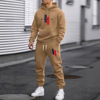 Letter Print Hooded Tracksuit Set Stylish Casual Sportswear Matching Pants Spring & Autumn