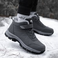 Factory Direct sales cross border hot winter couple fleece lined thick high top cotton padded shoes waterproof snow boots elderl