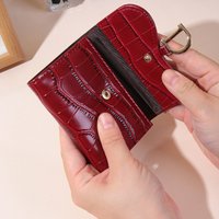 Stylish Card Slot Wallet American Style Crocodile Pattern Anti Theft Clip Functional Card Holder