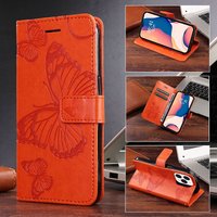 Chic Embossing Butterfly Wallet Case OPPO A52 A53S A54S A54 A55 A72 A74 A93 A94 A95 Reno 4 lite 5 6 7 PU Leather Fli
