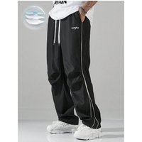 Men's Retro Style Windproof Sports Casual Pants Cross Border Export Hong Kong Style Loose Straight Leg Trousers