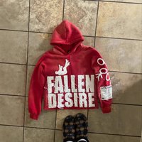 Retro Y2K Hoodie Personalized High Street Trendy Print Street Style Sweatshirt Europe America