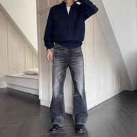 Clothing Retro Vintage Niche Design Retro Washed Bootcut Jeans