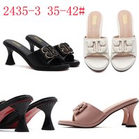 MS Women's Summer Sandals - Elegant Round Toe High Heels, Comfortable PU Upper & Rubber Sole, Versatile For Parties & Daily Wear (Black/White)
