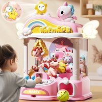 2024 New Unicorn Pony Mini Scratching Machine Large Internet Celebrity Children’s Toy Clip Doll Boys and Girls