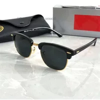 Designer Classical Brand Ray Clubmaste 3016 Fashion Half Frame Sunglasses Women Men Polarized Sunnies Outdoors Driving