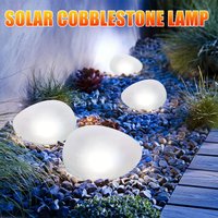 Solar Powered LED Pebble Lights Waterproof Outdoor Garden Decor Pathway & Lawn Lighting 