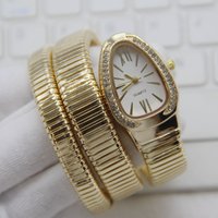 Fashion Two-Circle Steel Band Snake Creative Thin Tail Inlaid Diamond Snake-Shaped Quartz Hip-Hop Watch