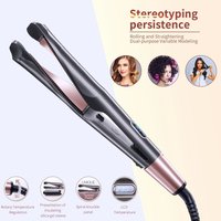 Electric Automatic Spiral Curling Iron 2 1 Twist Straight Curler Wave Hair Straightener Dual use