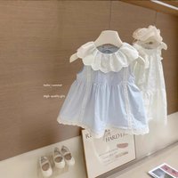 Summer Cotton Sleeveless Lace Collar Doll Stylish Vest Princess Dress