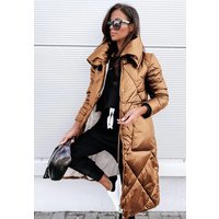 2025 Temperament Commuter Women’s Polo Collar Down Long Sleeve Top Zipper Cotton Coat