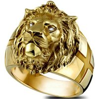 Domineering Lion Head Ring Jewelry Accessories Wholesale Jewelry Men Rings Halloween Rings for Men Cool Stuff Chunky Rings
