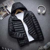  Lightweight Down Jacket Stand Collar Or Hooded Slim Fit Thin & Warm Casual Winter Coat