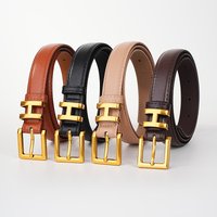 New Hot Selling Women’s Small Belt New Letter H-shaped Buckle Belt Women’s Decorative Coat Trend High Sense Jeans Belt