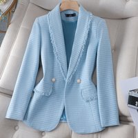 Women's New Style High-end Tops Temperament Tweed Suit For Ladies