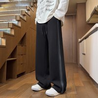 Men's High Street Cargo Pants - Black & Beige Oversized Fit With Contrast Stitching & Drawstring Waist (Sizes M-5xl)