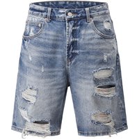 Clothing High Street Destruction Cat Whisker Grinding Hole Denim Shorts Jeans