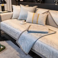 Luxury Ice Silk Sofa Cushion – Summer Cooling & All-Season Use (Breathable, Non-Slip, Modern Design)