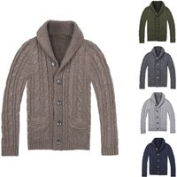 Men's spring sweater jacket single-breasted pocket cardigan sweater sweater top