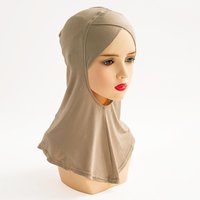 Muslim Modal cotton hijab bottoming hat turban hat cross collar pullover hat