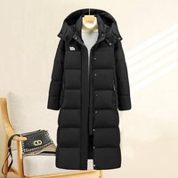 Long over Knee Hooded Detachable Jacket Gold down Cotton Loose Fit Warm Trendy Outerwear 2026 Winter Style