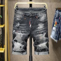 Clothing Stretch Trousers Trendy Street Brand Hand Painted Paint Dots Hole Patches Jeans