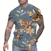 2023 Fashion All one leaf floral pattern printed T shirt