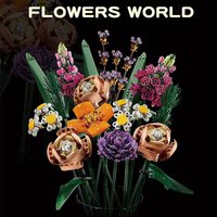 Compatible LEGO Rose Bouquet Orchid Building blocks Eternal Flower Girl assembling toy