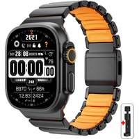 Magnetic Metal Strap For Iwatch Ultra 3/2 49mm 45 42 44 46mm Titanium/Stainless Steel Man Luxury Band For Apple Watch S11 10 9 8