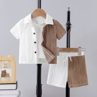 Mother & Handsome Gentleman Suit Summer College Style Thin Shirt Fashionable Dress Short Sleeved Shorts Clothes
