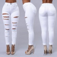 ripped jeans pencil pants jeans