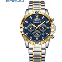 Men's Multifunctional Quartz Watch With Date Display, Large Dial, Water Resistant, Business Casual Style Watch Large Dial Waterproof