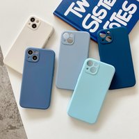 Compatible 17 Cube Straight Edge Liquid Silicone Phone Case IPhone 16 Shockproof Protective Cover