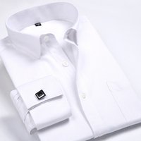 Men's Clothing Detachable Cufflink Shirt - Premium Poplin Formal Wear | Business & Evening Attire
