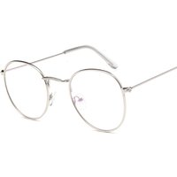 Fashion Vintage Round Glasses Frame Metal Small Circle Shape Eyewear Clear Optical Eyeglasses Transparent Lens