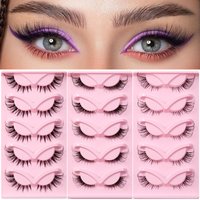 Lash extension set 5 pairs of oblique flying fox eye false eyelashes natural thick eyelashes simulating cat eye eyelashes