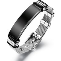 Men’s Jewelry Personality Bracelet Men’s Stainless Steel Fashion Trend Mesh Belt Can Be Engraved Titanium Steel Jewelry