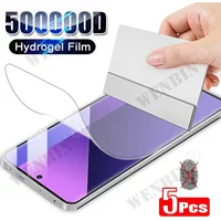 5 Pcs Hydrogel Film Xiaomi Redmi Note 13 12 11 Pro Plus Poco F6 X6 X5 Pro Xiaomi 13T 12T 11T Pro Full Cover Screen Protector