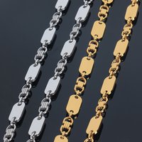 Handmade Chain Necklace Cross Border Hot Selling Stylish Elegant Imperial Chain Smooth Stainless Steel Spiral Flat Link