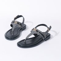 Flat Sandals Summer Flip Flops Sandals Flat Clip Roman Fairy Style Outdoor Round Toe Slippers Women Ins Trend Women Sandals