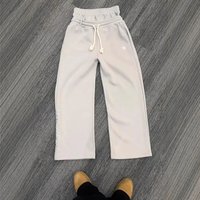 Clothing Popular Double Waist Five Pointed Star Embroidery Simple Casual Two Piece Wide Leg Sweatpants
