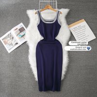 Women's Clothing Summer Sleeveless Knitted Dress For Women Tight Temperament Backless