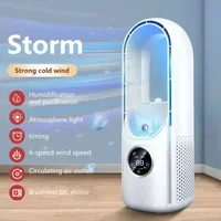 4-Speed Natural Wind USB Desk Fan – 36dB Ultra Quiet 5W Energy Saving Office Fan With 8H Timer (White/Blue/Green)