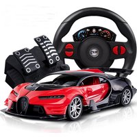 Hand-held gift box Steering wheel remote control car 1:16 charging four-way high-speed car gravity induction electric toy